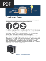 Transformer Basics A Typical Voltage Tra