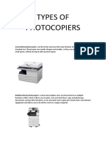 Types of Photocopiers