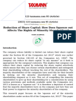 Buyback of Shares and Capital Reduction