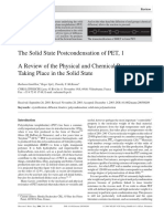 Journal - The Solid State Postcondensation of PET, 1 - A Review of The Physical and Chemical Processes Taking Place in The Solid State