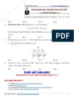 Số 1 - Giải nhanh cực trị hàm trị tuyệt đối