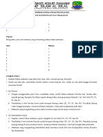 Lembar Kerja Praktikum Uji Kandungan Zat Makanan