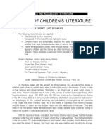 History of Children'S Literature: Classical World Greek and Romans
