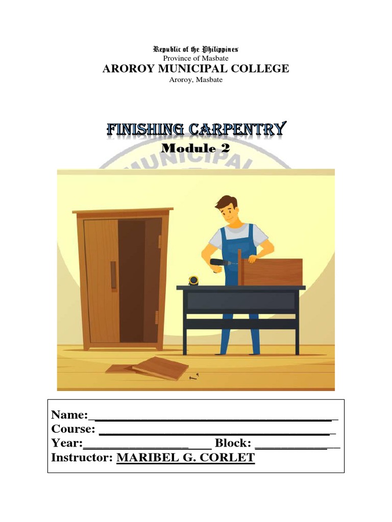 Finish Carpentry Module 2 PDF Woodworking Crafts