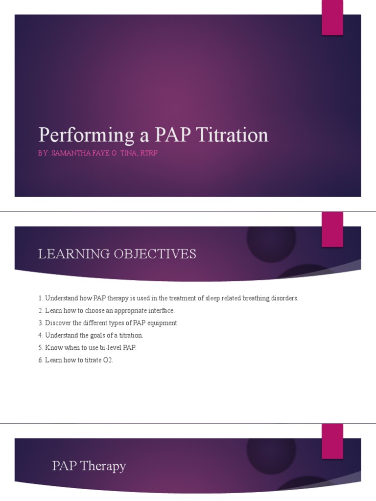 Performing A PAP Titration PDF Breathing Sleep Apnea