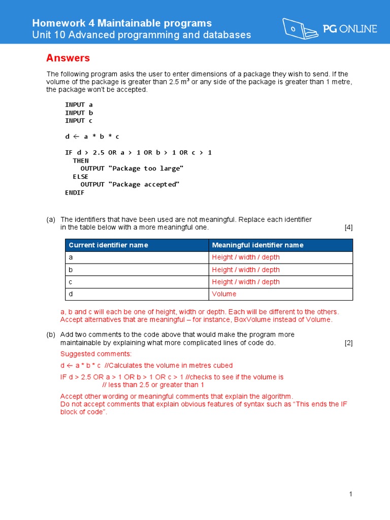 T4 Homework 4 Answers | PDF | Parameter (Computer Programming ...