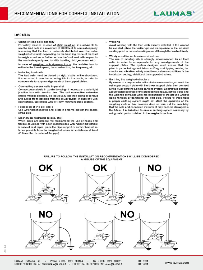 Load Cell Installation Guidelines | PDF | Power Inverter | Electrical ...