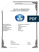 Daftar nilai semester 1 SD Jagapura