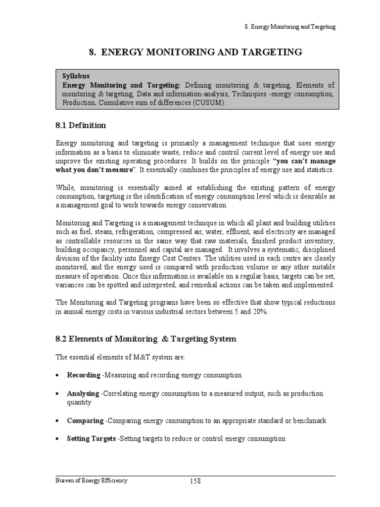 Energy Monitoring and Targeting Overview | PDF | Efficient Energy Use