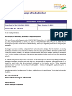 NSE Circular on Display of Brokerage n statutory levies