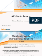 APS Controladoria: Sistemas e Subsistemas Empresariais