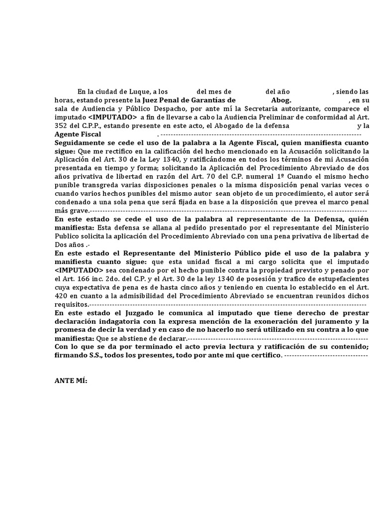 Audiencia Preliminar Pdf Castigos Justicia Penal