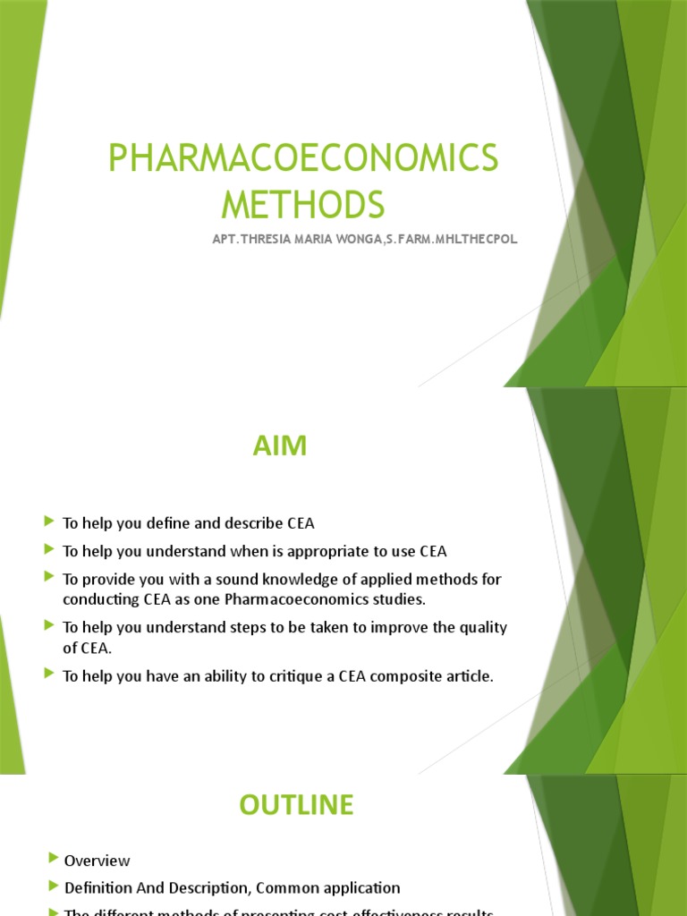 6th-pharmacoeconomics-methods-cea-pdf-cost-effectiveness-analysis
