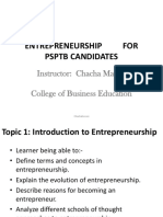 TOPIC 1 - Introduction To Entrepreneurship