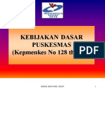 Kebijakan Dasar Puskesmas Kepmenkes No 128 TH 2004 Kebjk DSR Pusk