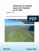 Aires Infestées Par La Tordeuse Des Bourgeons de L'épinette Au Québec en 2022