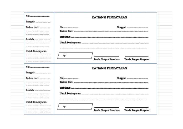 Contoh Kwitansi Excel 3 Sheet1 PDF
