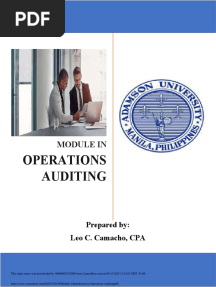 Chapter 1 Introduction To Operations Auditing
