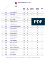 Result of Open Mock Test Ocs 2021