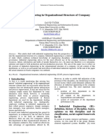 Industrial Engineering in Organizational Structure of Company (Article) Author David Tuček, Jaroslav Dlabač