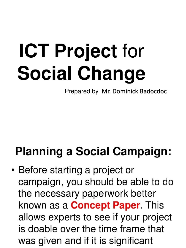 Ict Project For Social Change