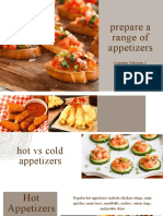 Prepare A Range of Appetizers