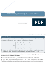 Eliminación Gaussiana y de Gauss-Jordan