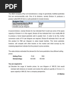 Transfer Pricing Questions