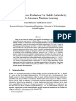 A Paper On Stylometric Differences Between Authentic and Fabricated Ahadith