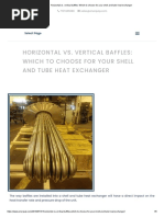 Horizontal vs. Vertical Baffles - Which To Choose For Your Shell and Tube Heat Exchanger