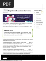 Lesson Explainer Equation of a Circle Nagwa