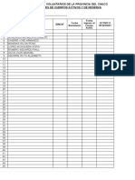 Planilla Relevamiento de Datos