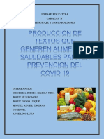 Alimentos para Prevenir El Covid 19