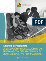 Defensoria Del Pueblo - Exclusion Discapacidad Educacion - 2022