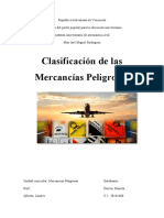 Clasificación de las Mercancías Peligrosas