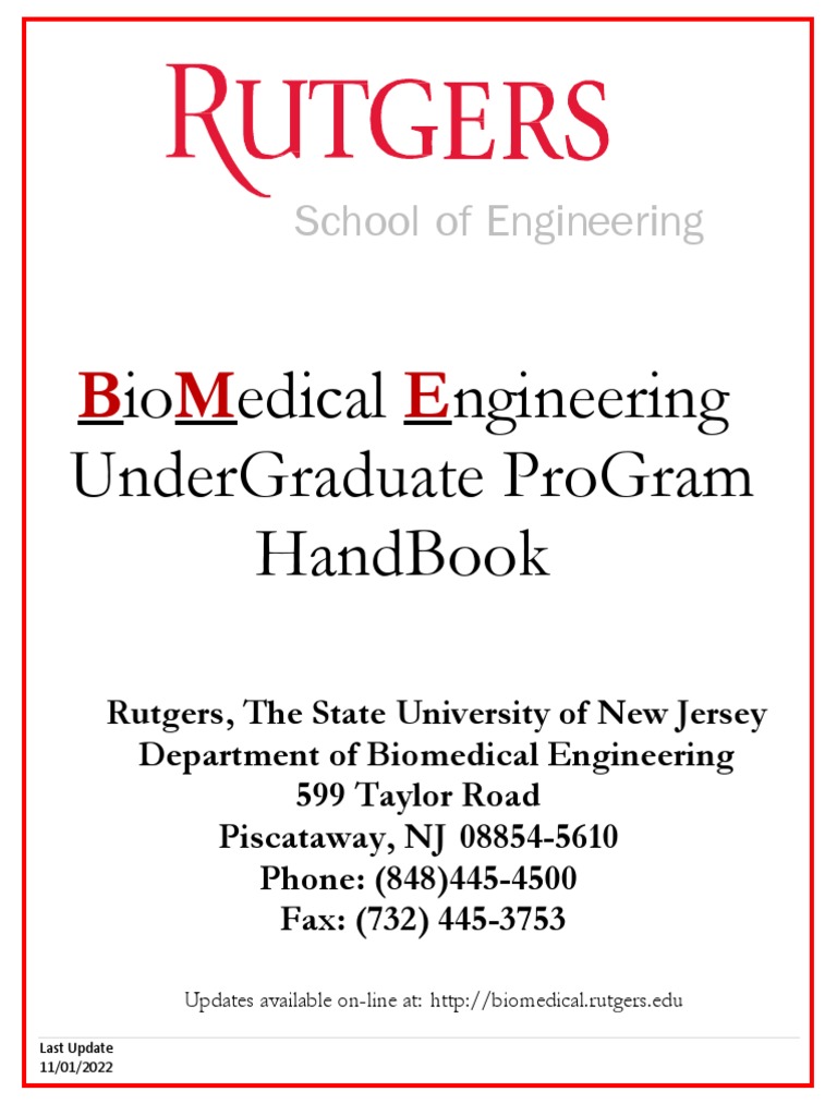 Rutgers Biomedical Engineering Handbook | PDF