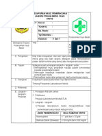 Sop Pelaporan Hasil Pemeriksaan Laboratorium Yang Kritis