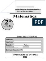 ERAI-Matematica Segundo Grado Secundaria