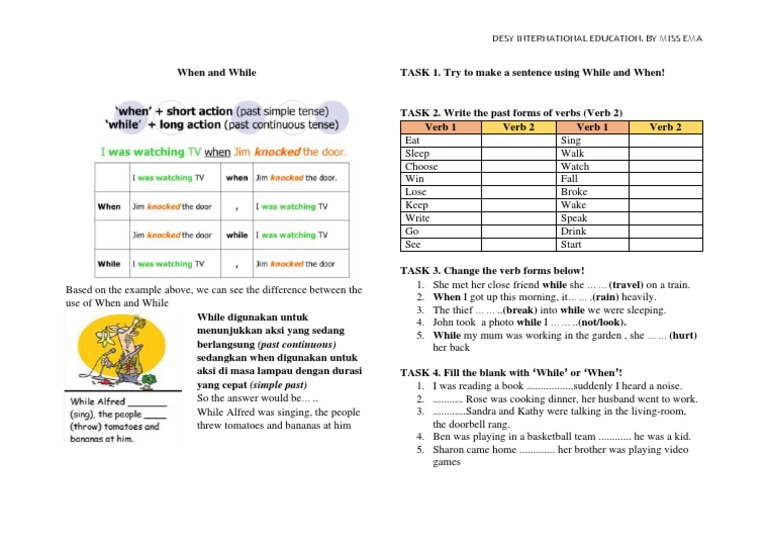 Using 'When' vs 'While' in English | PDF | Linguistics | Grammar