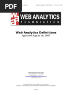 I WAA Standards Analytics Definitions Volume I 20070816