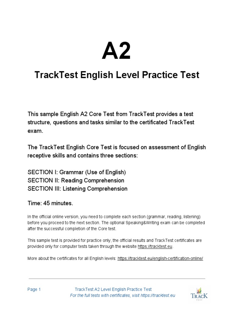 A2 English Practice Test Sample PDF | PDF | Thailand | Internet