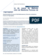 Caracterización de Casos de Maltrato Infantil, Dirección de Medicina Forense de Tegucigalpa