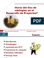 Beneficios Del Uso de Metodologías en El Desarrollo de Proyectos