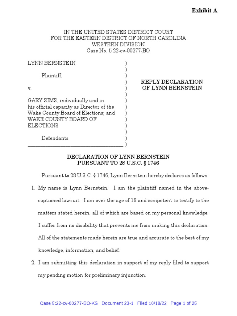 Bernstein's Reply Declaration in Lawsuit | PDF | Dispatcher | Lawsuit