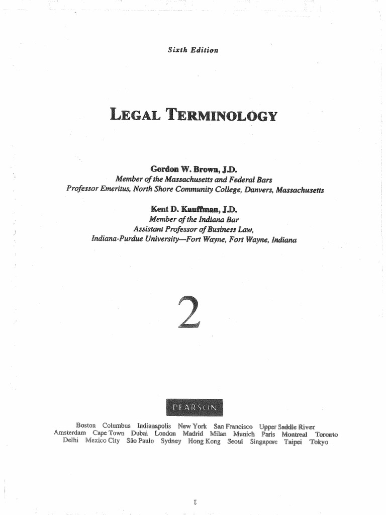 Legal Terminology | PDF