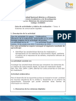 Guía de actividades y rúbrica de evaluación - Unidad 3 - Tarea 4 - Sistemas de comunicación digitales
