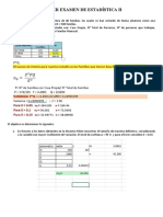 Primer Examen de Estadística Ii