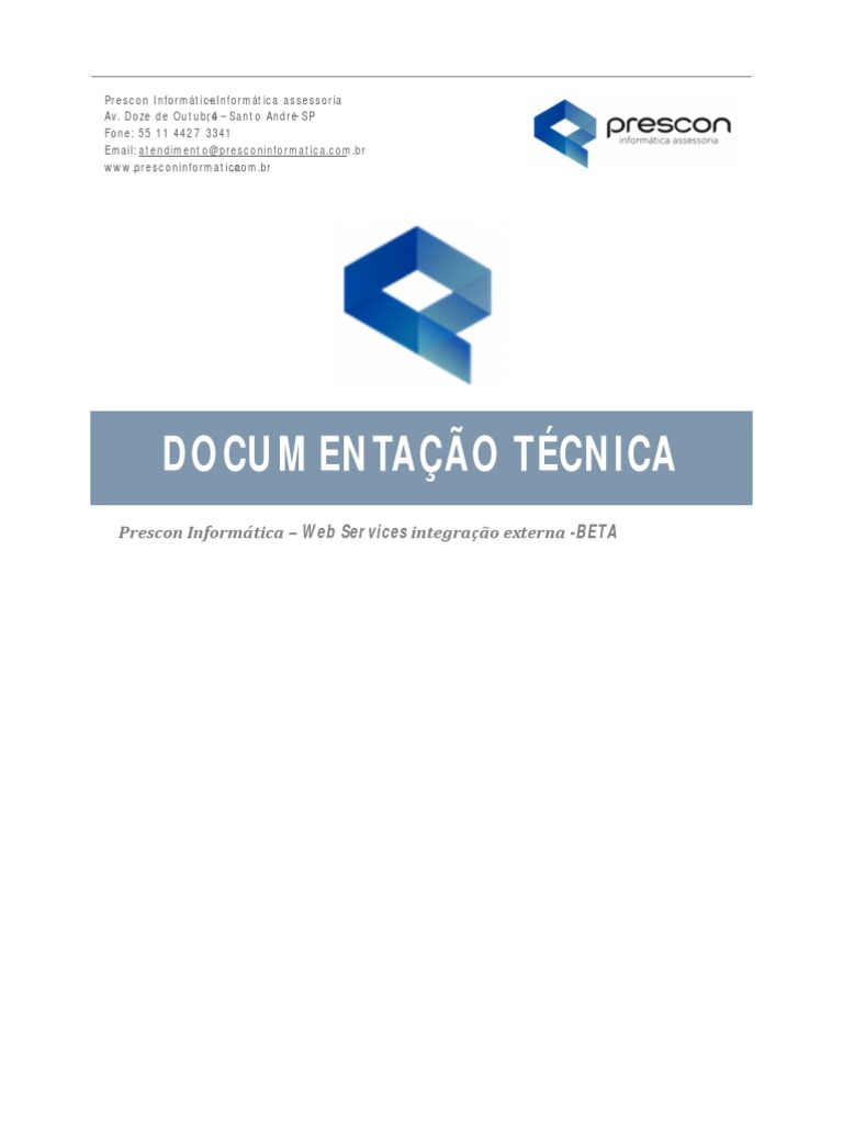 Integração Web Services Prescon NFE | PDF | Serviço de internet | Rede ...