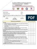 Lesson Assessment Instrument.