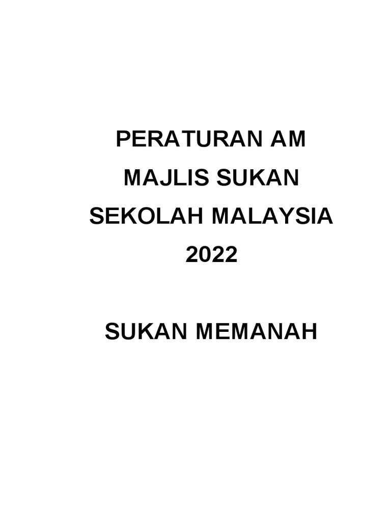 Peraturan memanah mssm 2020 pdf